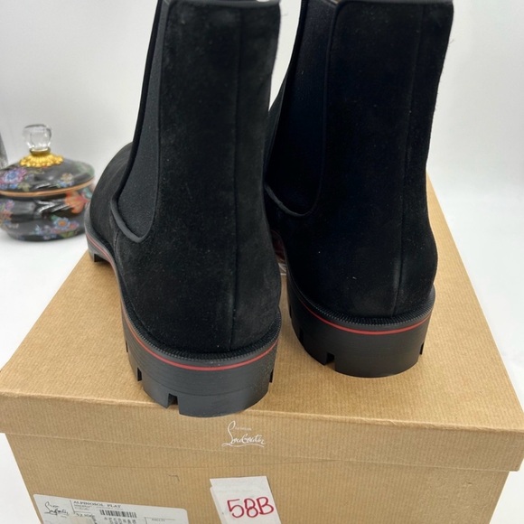 Men’s Christian Louboutin alpinosol Suede Chelsea Boots size 45 made in Italy - Picture 7 of 11